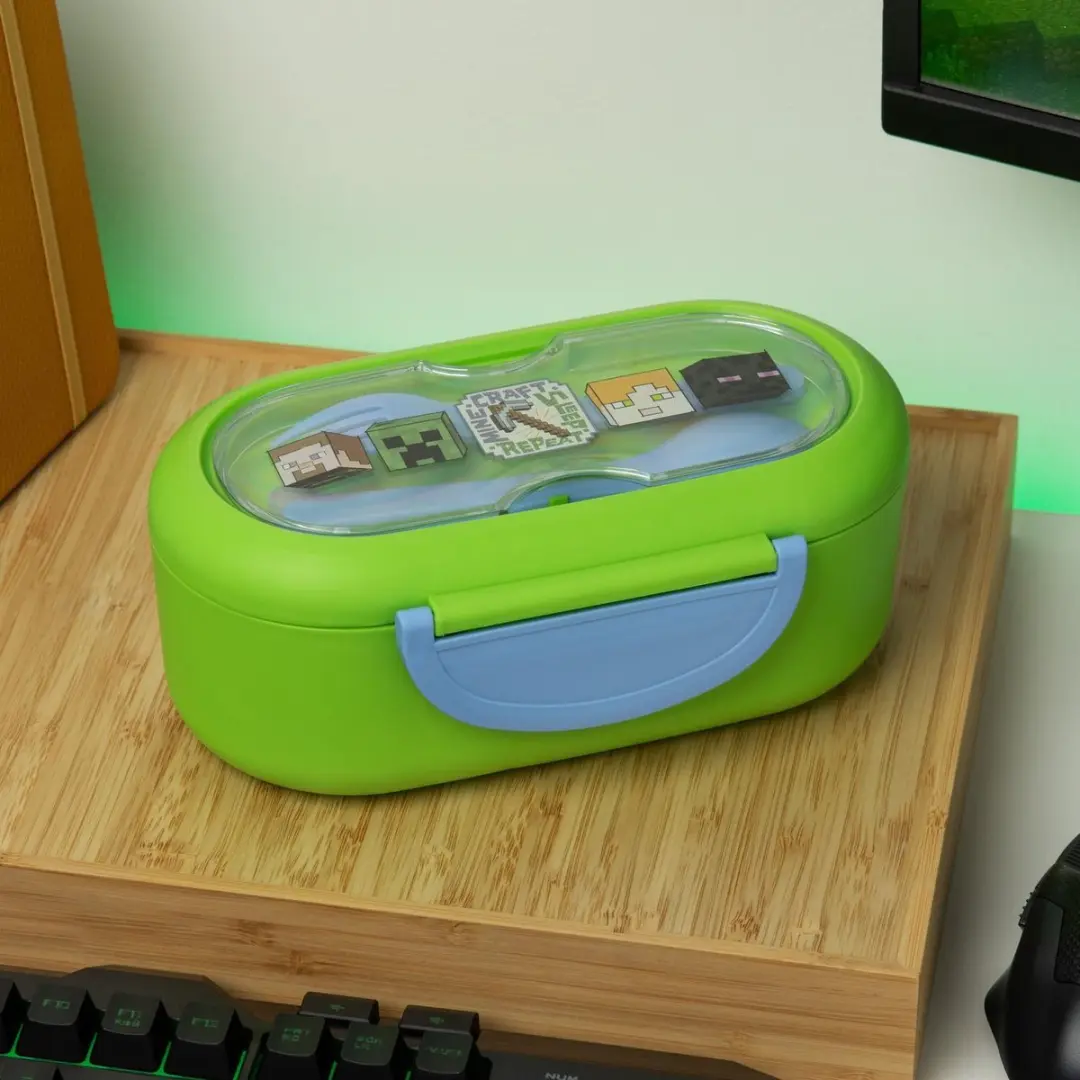 Paladone Minecraft Lunchtrommel PP14878MCF - Blauw/ Groen