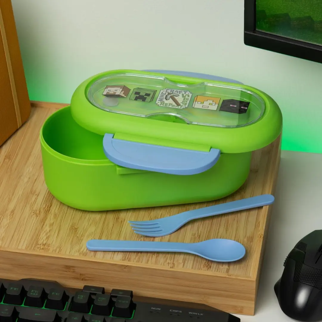 Paladone Minecraft Lunchtrommel PP14878MCF - Blauw/ Groen