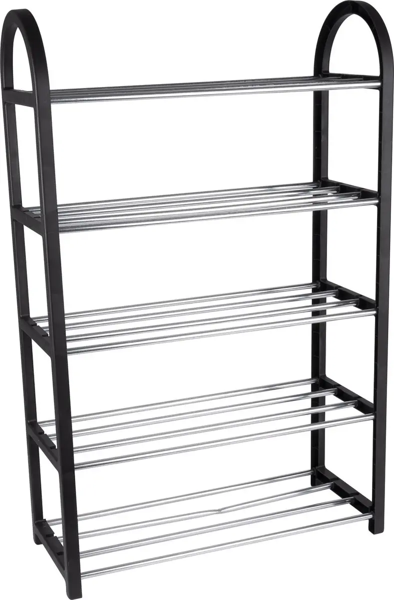 Alpina Schoenenrek 5-Laags - 50x20x77cm - Zwart/Zilver - afbeelding 6 van 6