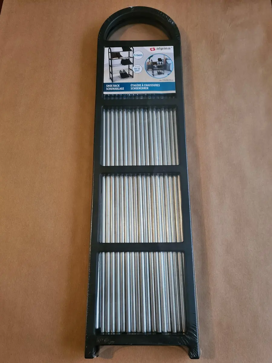 Alpina Schoenenrek 5-Laags - 50x20x77cm - Zwart/Zilver - afbeelding 3 van 6