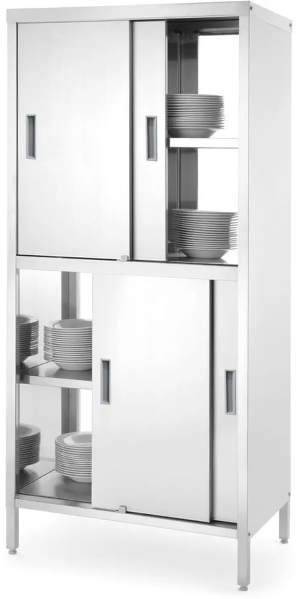 HENDI Doorgangskast 800x500x1800mm - Roestvrij staal