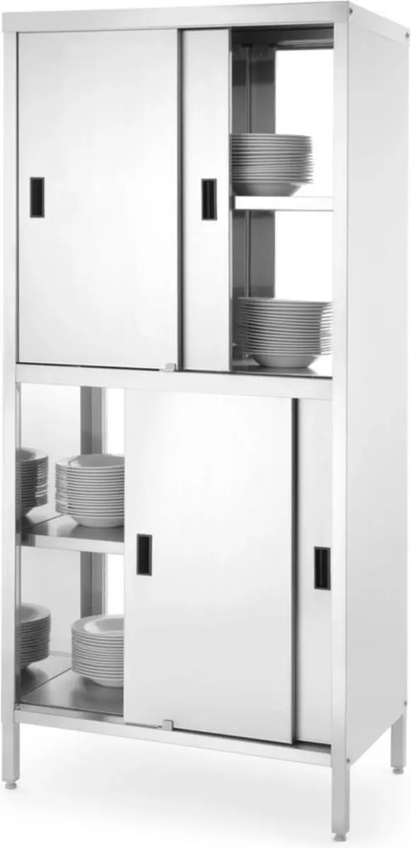 HENDI Doorgangskast 800x500x1800mm - Roestvrij staal