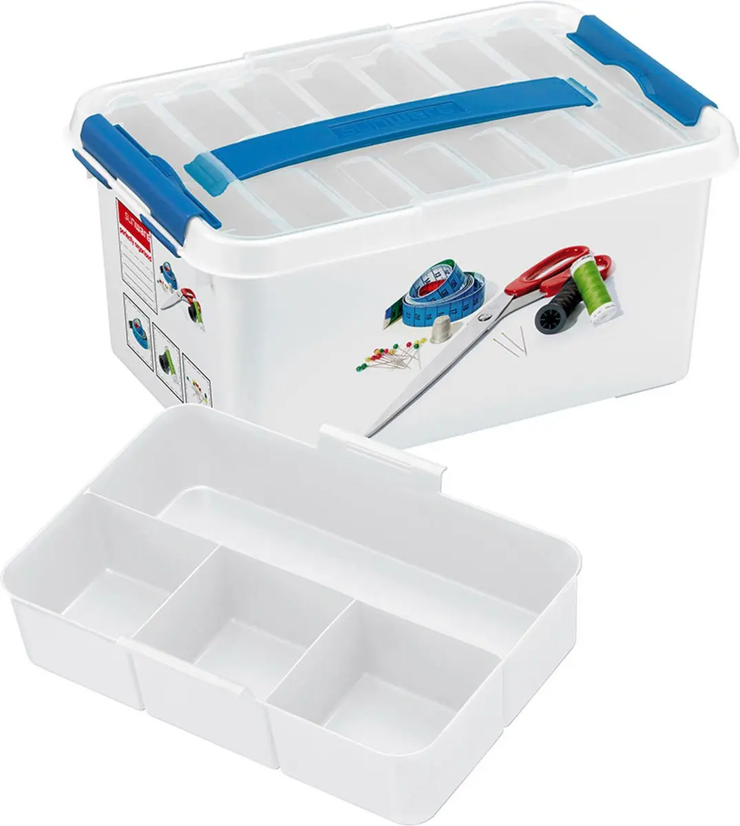 Sunware Q-2x-Line Opbergbox 2x - 30x20x14,5cm - Wit - afbeelding 4 van 5