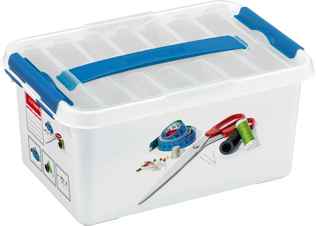 Sunware Q-2x-Line Opbergbox 2x - 30x20x14,5cm - Wit - afbeelding 3 van 5