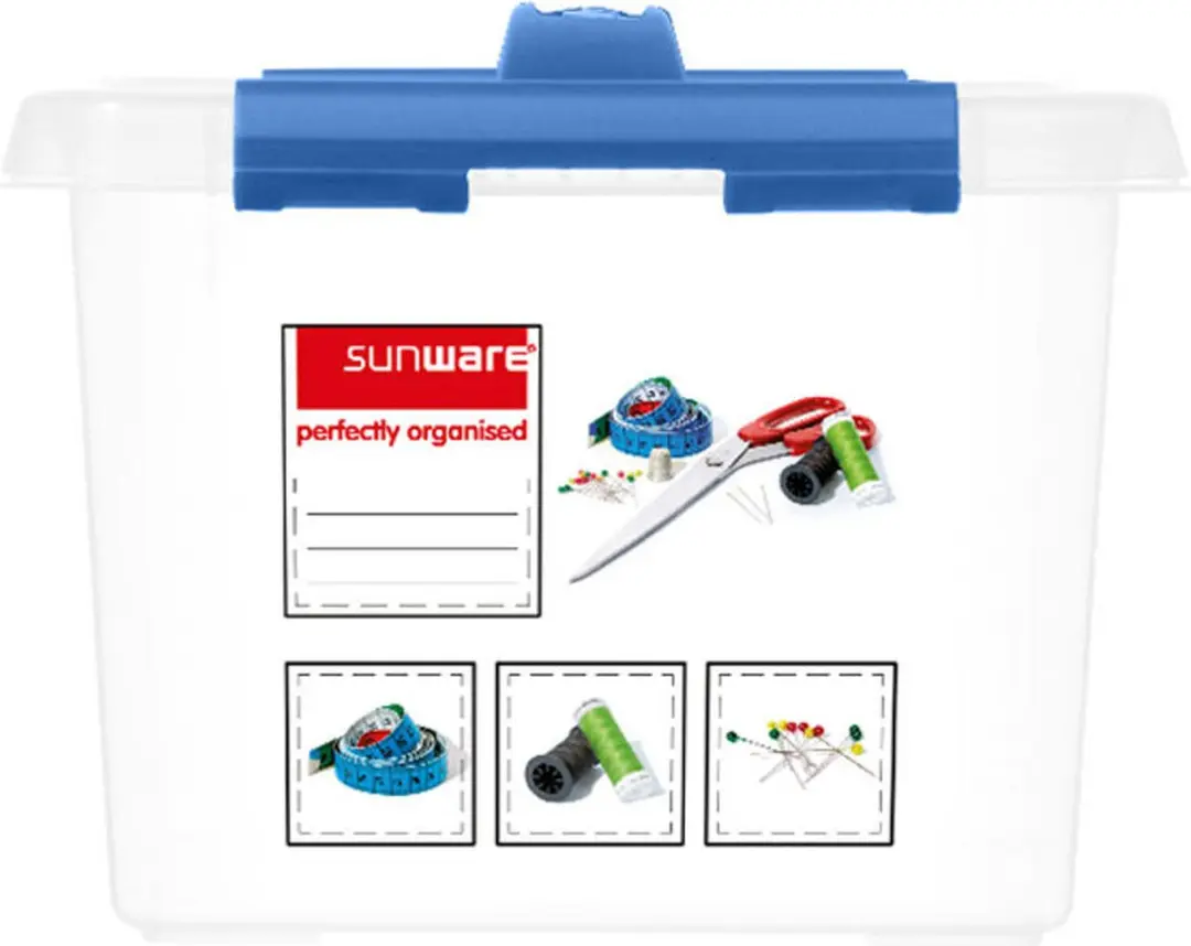 Sunware Q-2x-Line Opbergbox 2x - 30x20x14,5cm - Wit - afbeelding 2 van 5