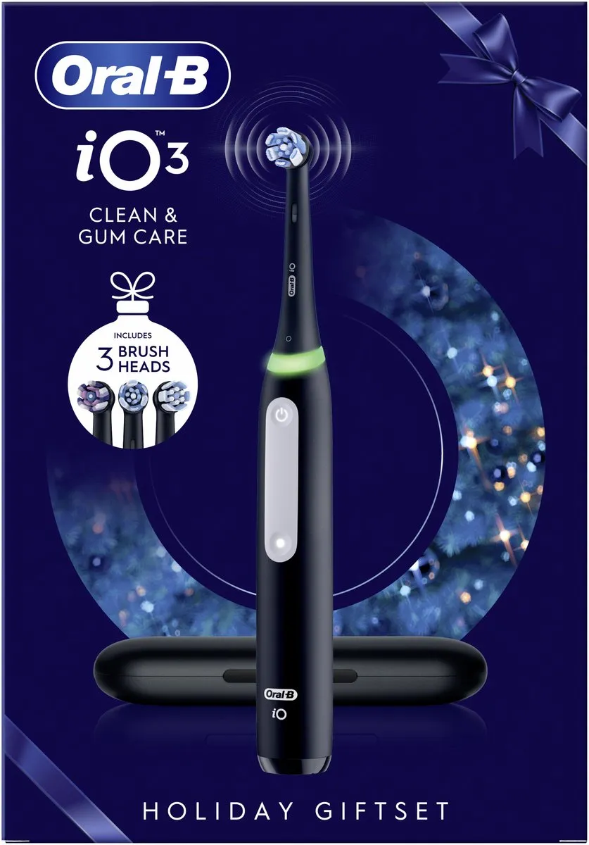 Oral-B iO Series 3 Elektrische Tandenborstel - Zwart - 3 Opzetborstels - afbeelding 6 van 6