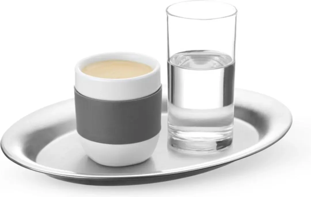 HENDI Ovaal Koffieplateau RVS 285x220mm - 25 Stuks