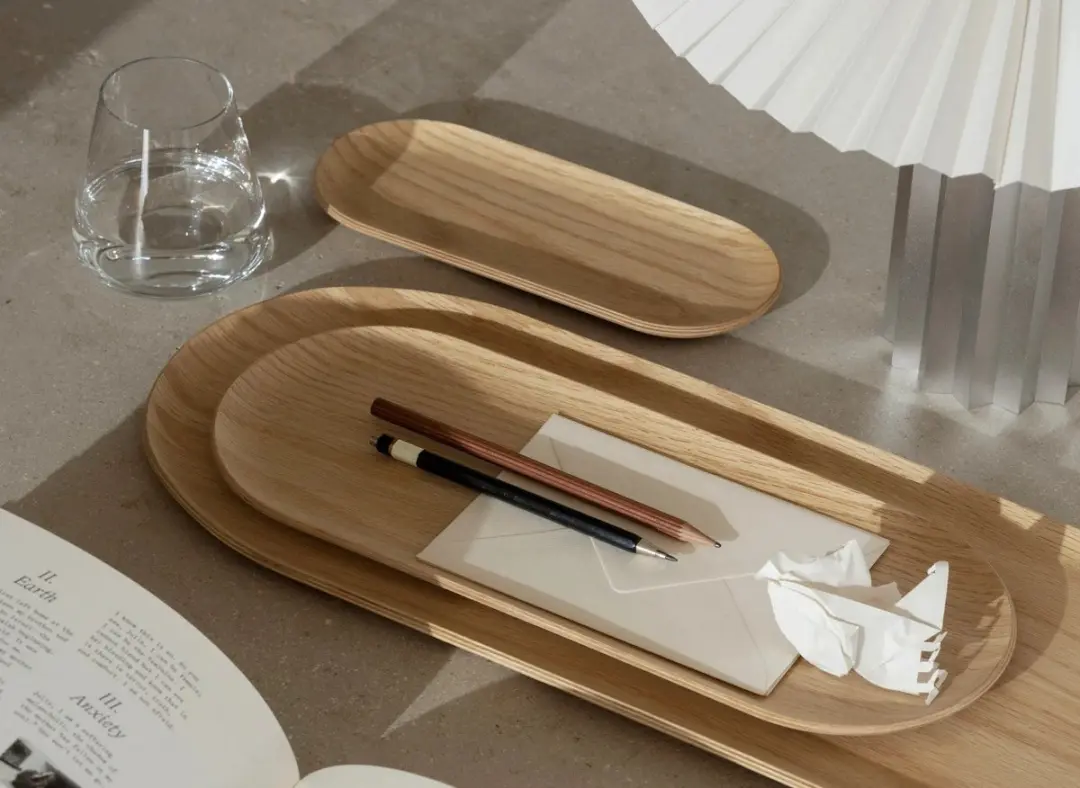 Baki Tray Oak Small | Bruin | Staal