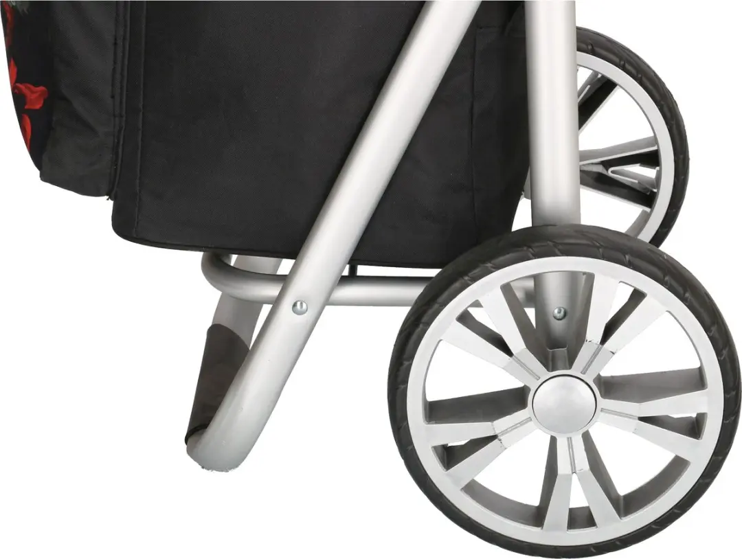 Beagles Alberic Boodschappen Trolley 41.5L - Bloemzwart