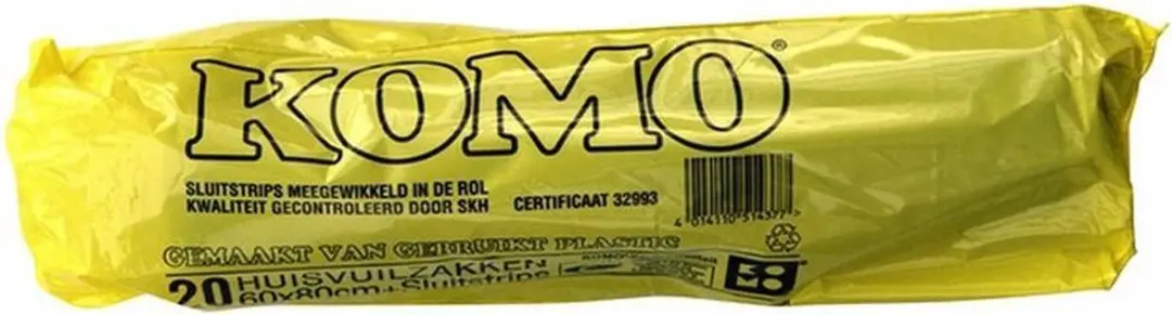 KOMO Afvalzakken 60x80cm - 362 Stuks (18x20)
