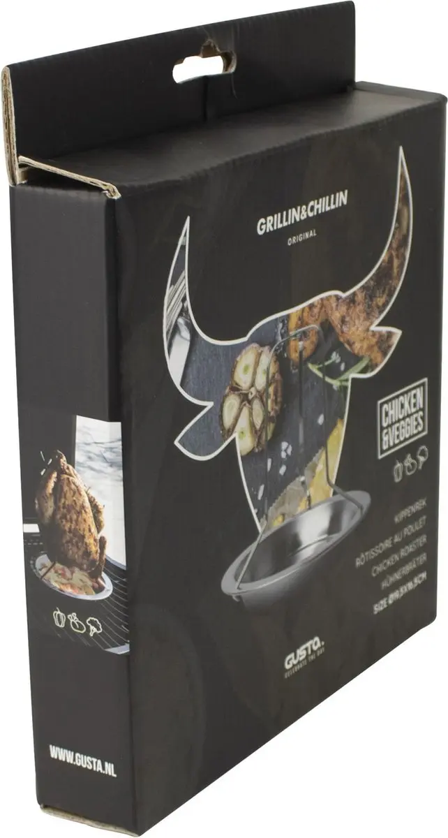 BBQ kippenrek RVS - Grillin'& Chillin'