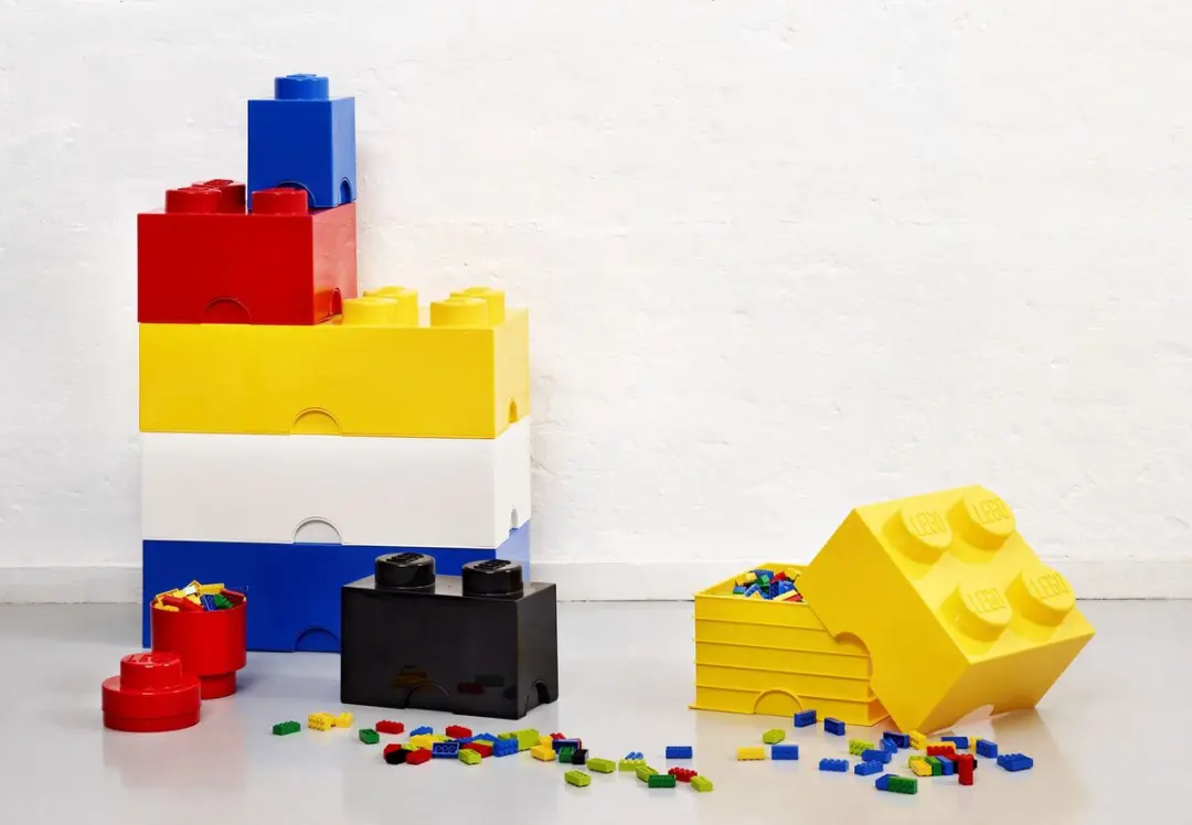 Lego - Opbergbox Brick 1 Vierkant - Polypropyleen - Blauw