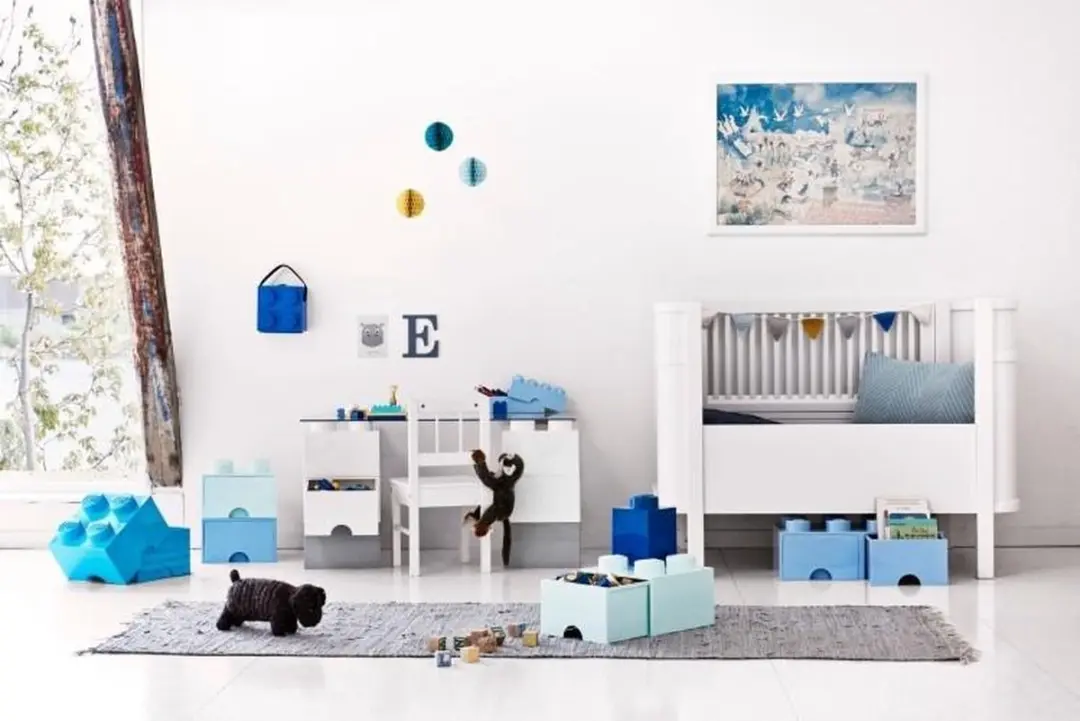 Lego - Opbergbox Brick 1 Vierkant - Polypropyleen - Blauw