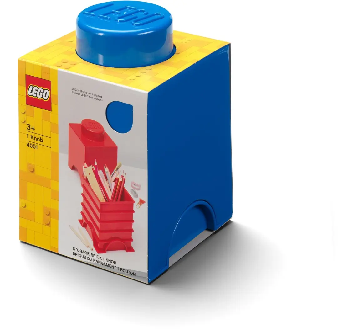 Lego - Opbergbox Brick 1 Vierkant - Polypropyleen - Blauw