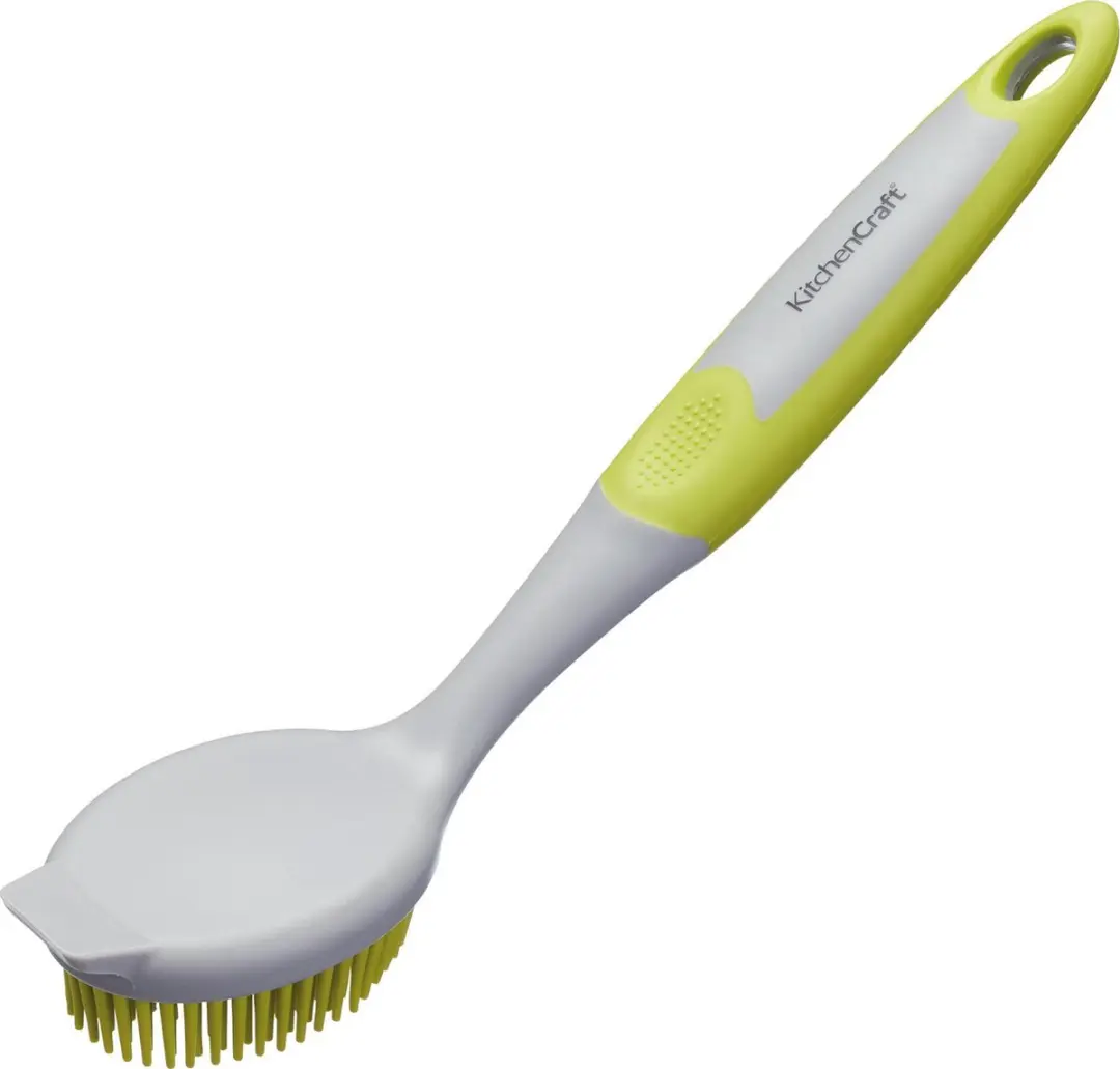 KitchenCraft Schoonmaakborstel Plat Antibacterieel Groen