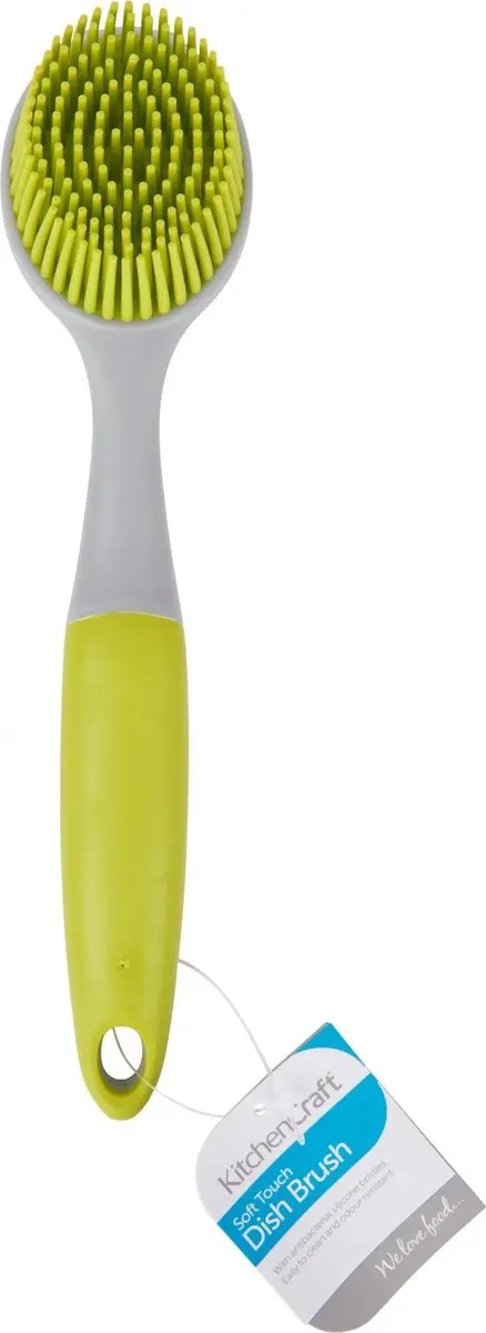 KitchenCraft Schoonmaakborstel Plat Antibacterieel Groen