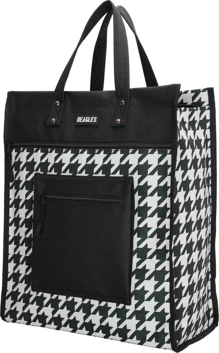 Beagles Shop & Go Boodschappentas Pied-de-Poule - 25L