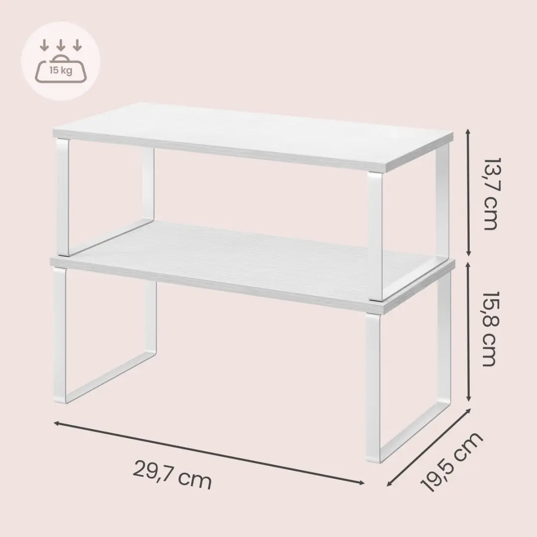 Songmics Kruidenrek 2-delig KCS025W01 - Wolkenwit