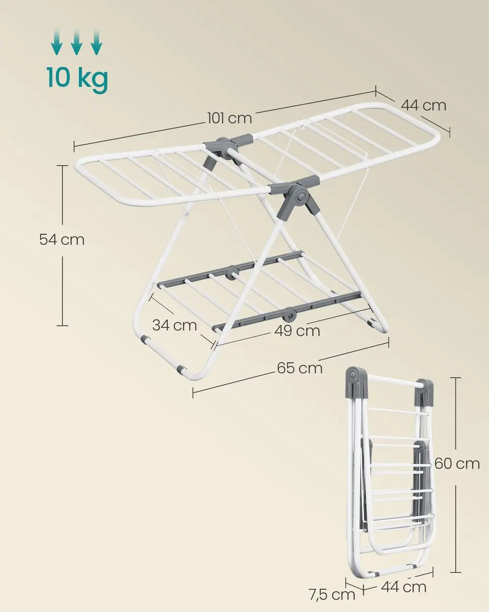 Songmics Wasrek Opvouwbaar LLR504W01V1
