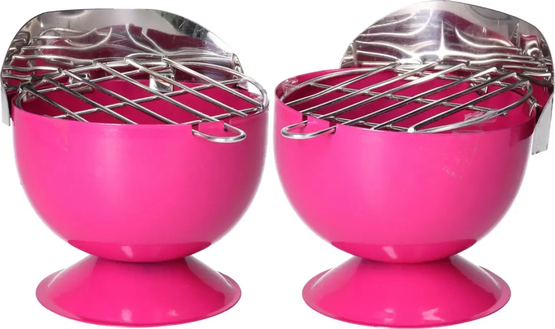 Excellent Houseware BBQ Asbak - 2 Stuks Roze