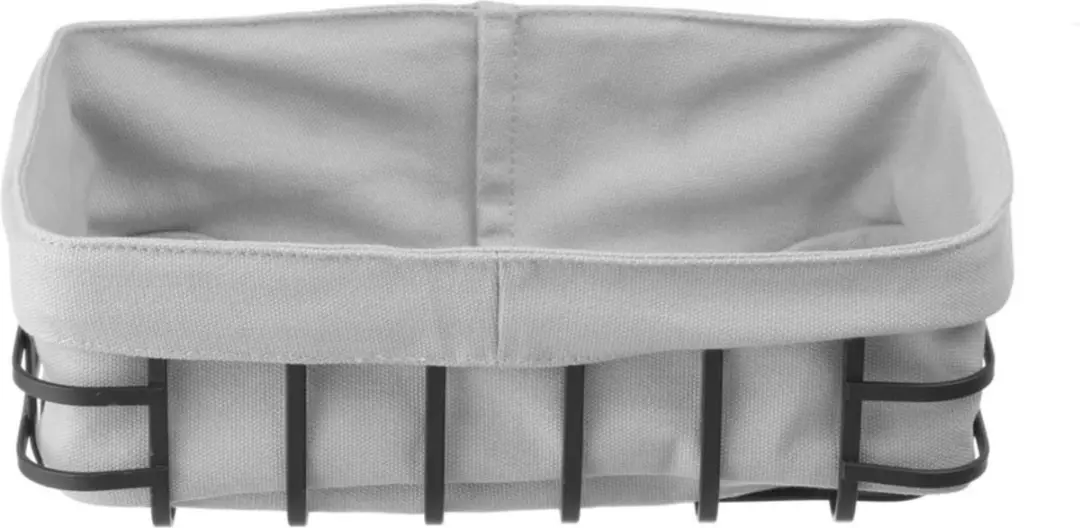 HENDI Rechthoekig Broodmandje met Zak 250x180x85mm - Matzwarte Poedercoating