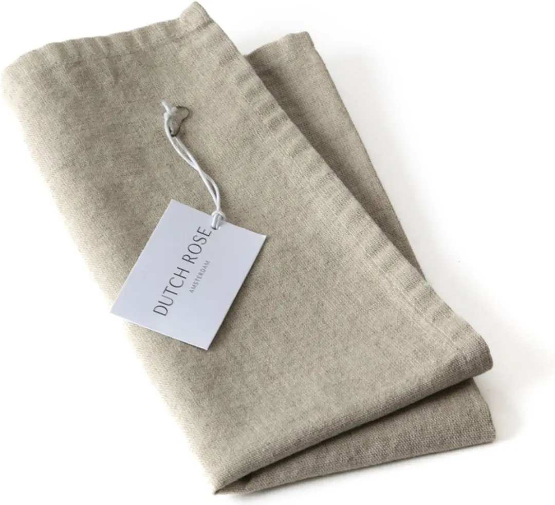 Dutch Rose Linen Servetten katoen en linnen - 45x45cm - beige