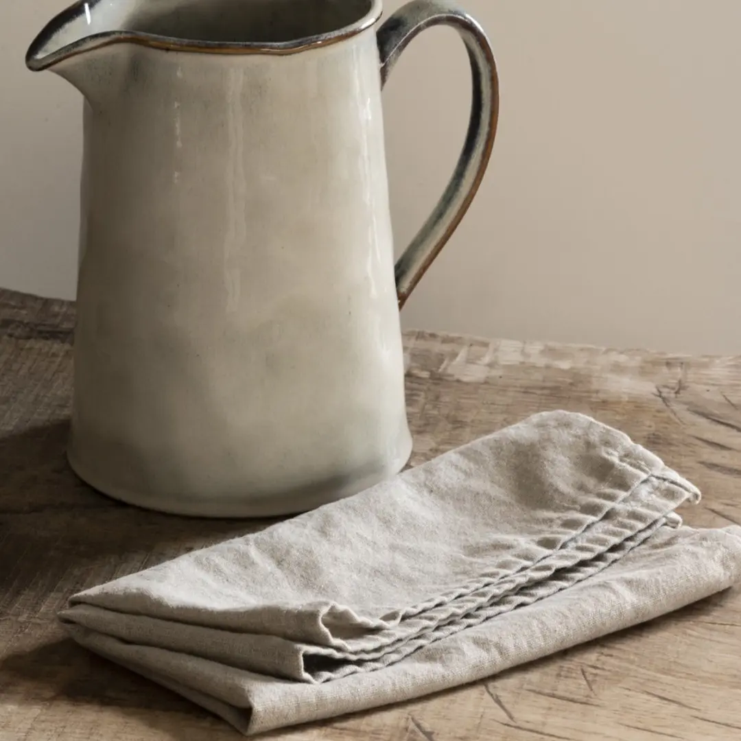Dutch Rose Linen Servetten katoen en linnen - 45x45cm - beige