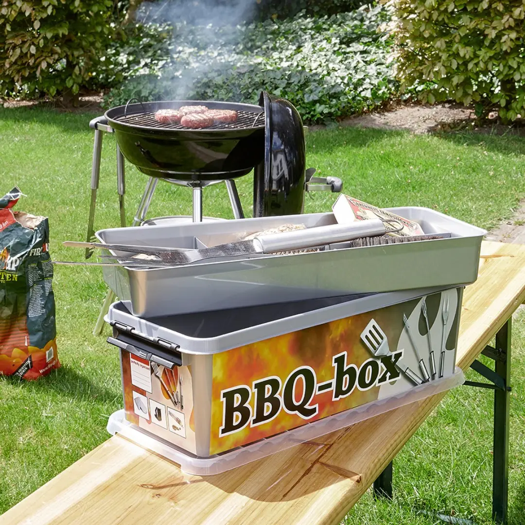 Sunware Q-Line BBQ Box 9,5L - Metaal/Transparant