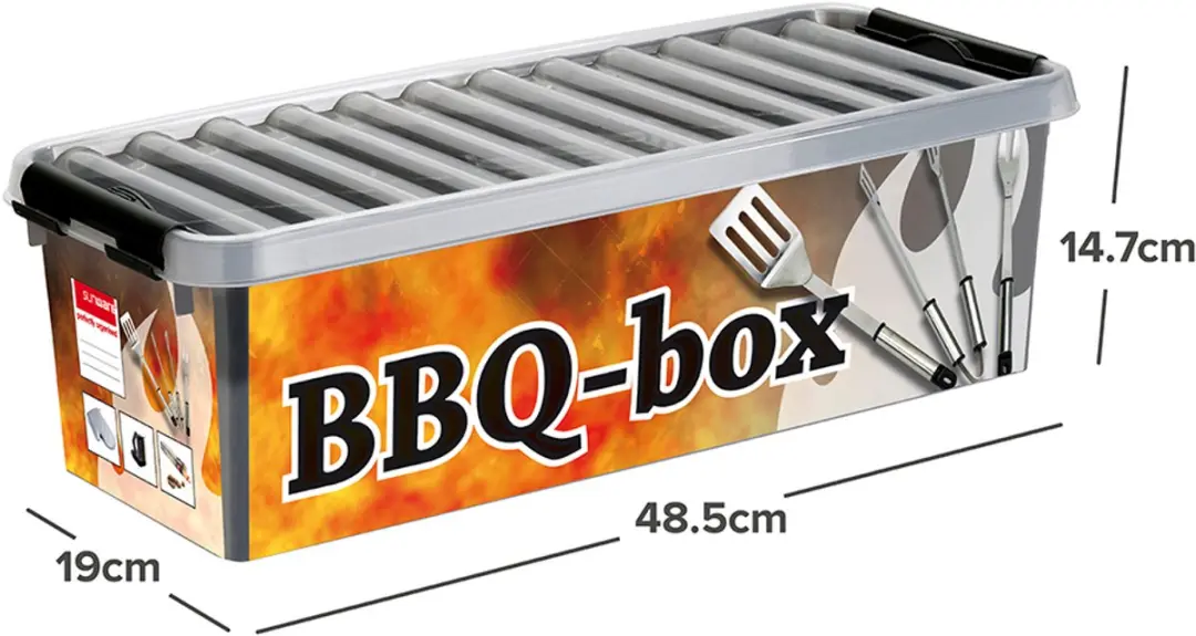 Sunware Q-Line BBQ Box 9,5L - Metaal/Transparant