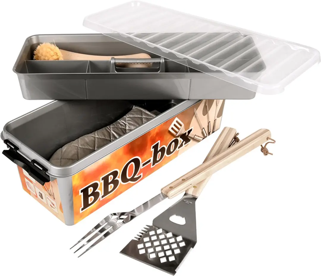 Sunware Q-Line BBQ Box 9,5L - Metaal/Transparant