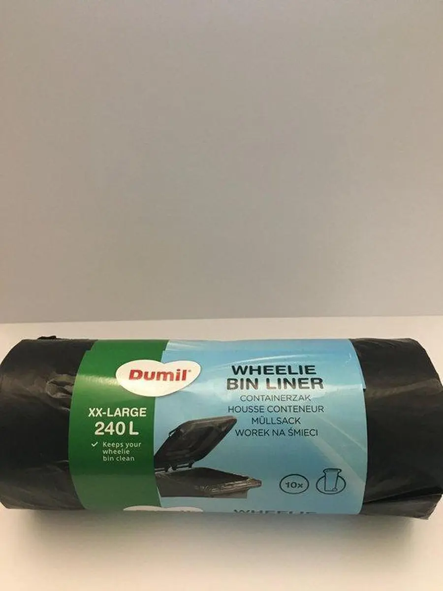Dumil Containerzakken 240L - 10 Stuks - Zwart