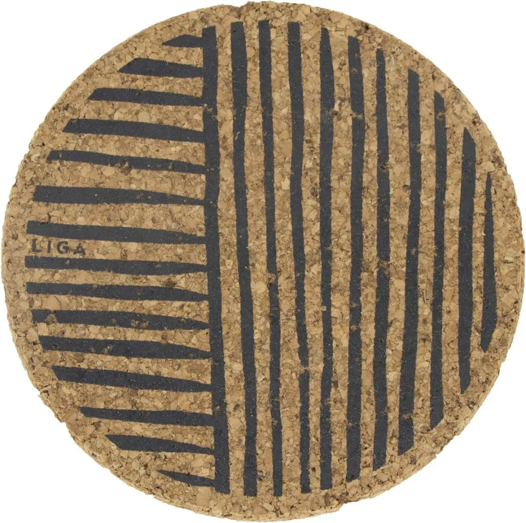 Liga Ploeg Onderzetter Set - 4 Stuks Kurk Beige