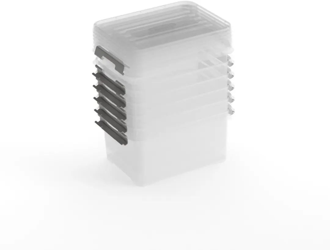 Curver Handy+ Opbergbox 15L - 6 Stuks - Transparant