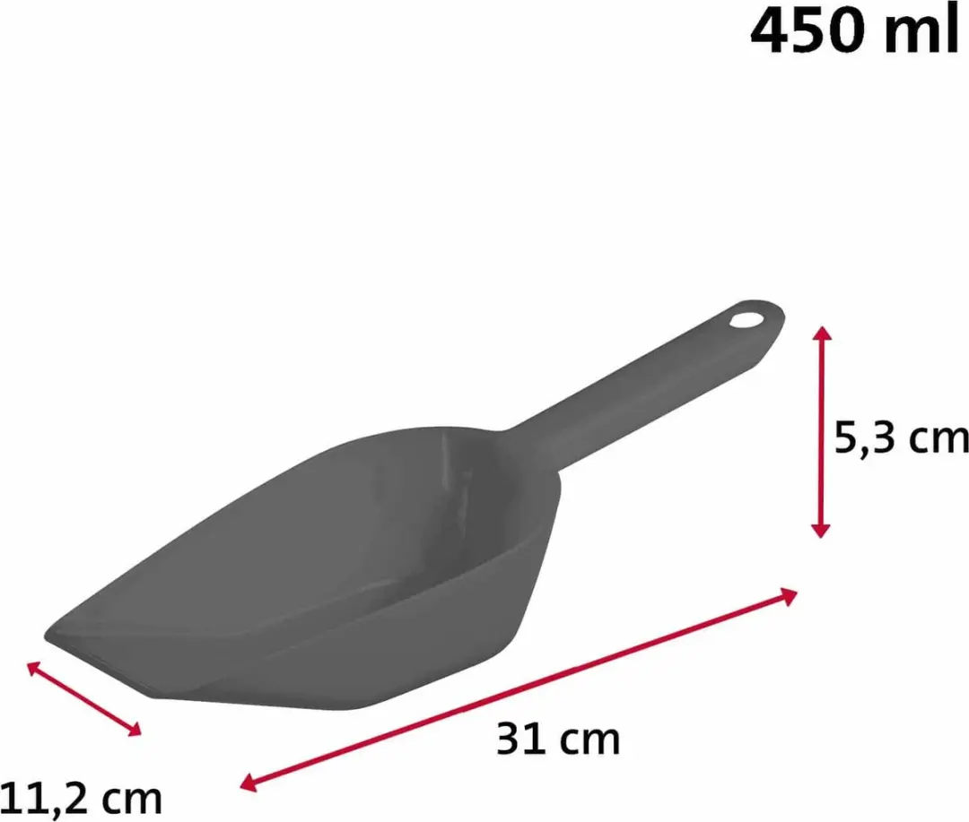 Westmark Halvar Plastic Schep 450ml - 2 Stuks - Rood/Grijs