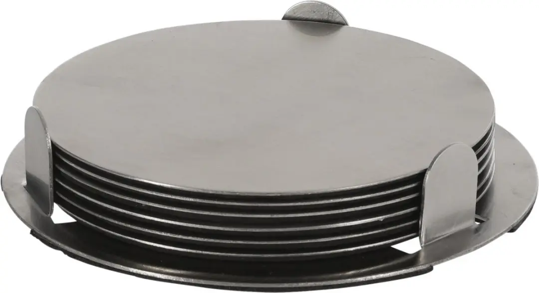 Excellent Houseware Onderzetters RVS 18 Stuks - Ø11cm - Zilver