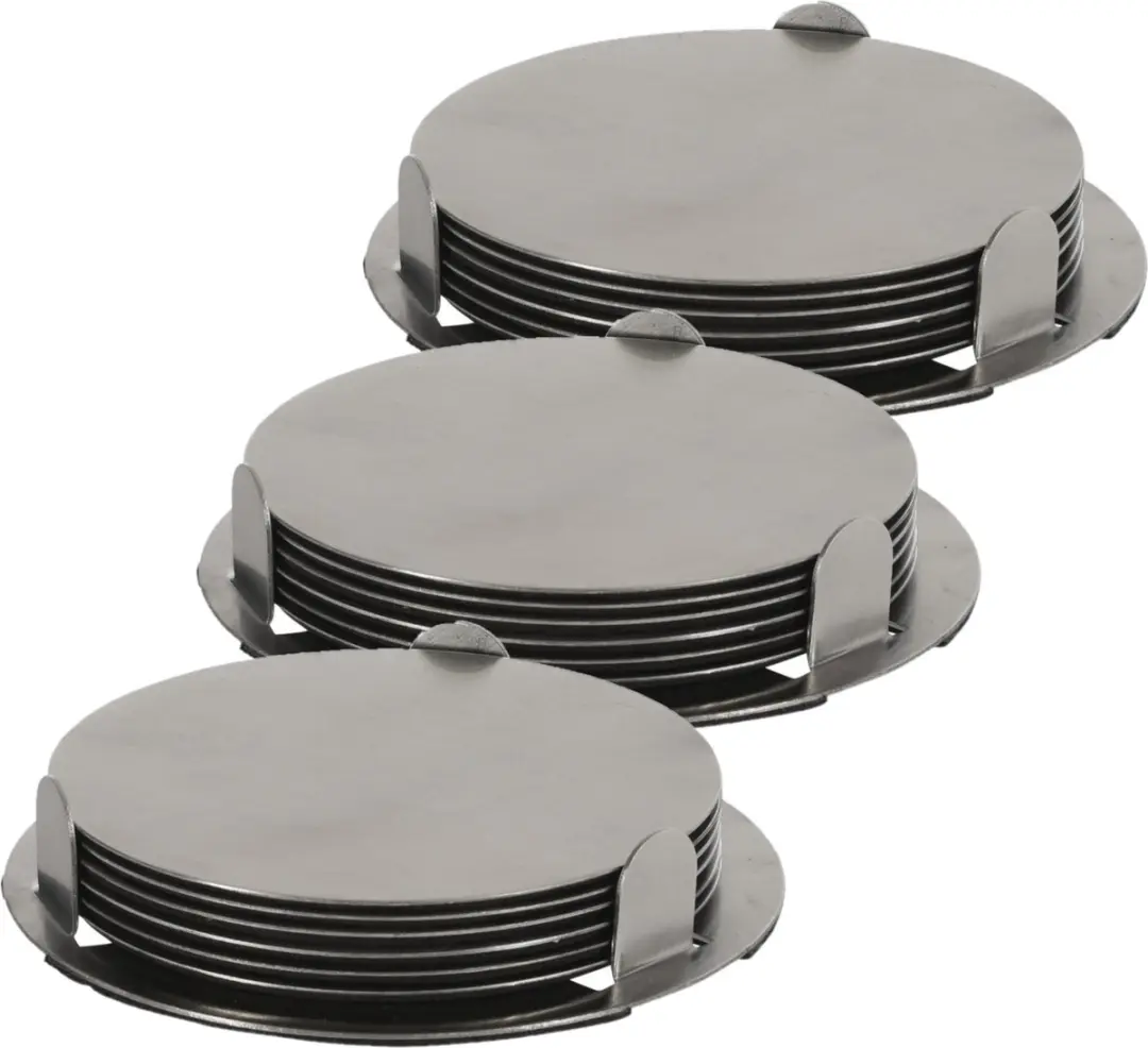 Excellent Houseware Onderzetters RVS 18 Stuks