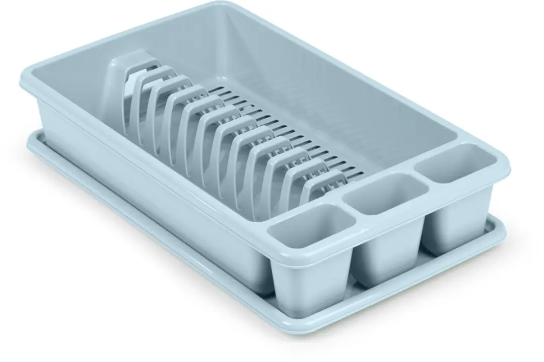 Excellent Houseware Afdruiprek Lichtblauw 45x26cm - afbeelding 2 van 3