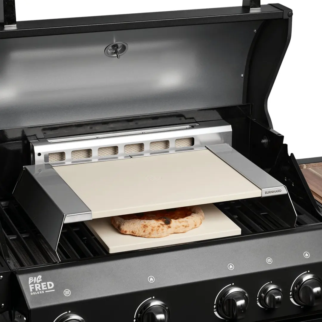 Burnhard Pizza-opzetstuk Gasbarbecue 30.5cm - Roestvrij staal