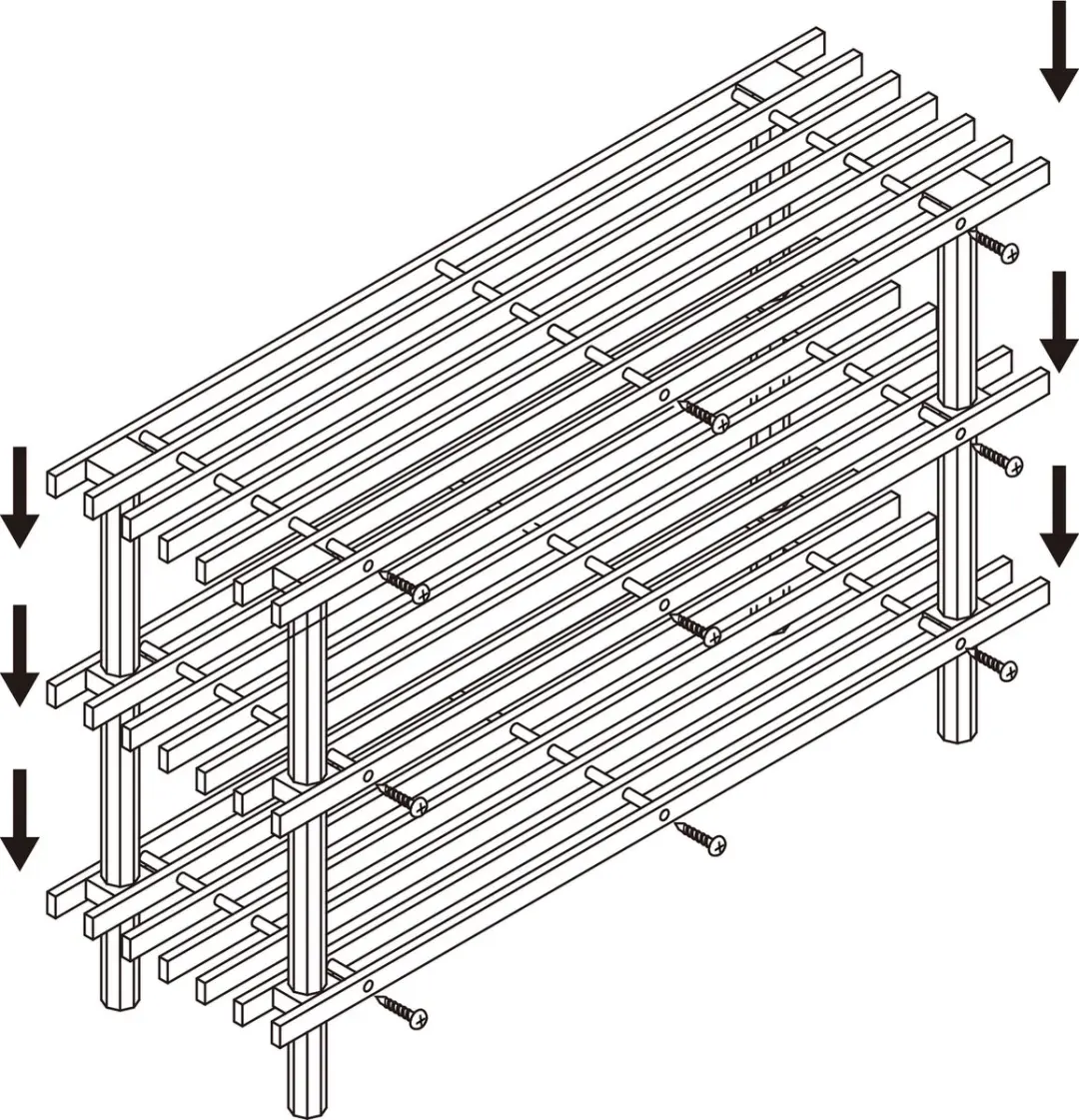 Alpina Schoenenrek 3-Laags - Hout - 74x26x48,5cm - 10 Paar - afbeelding 6 van 6