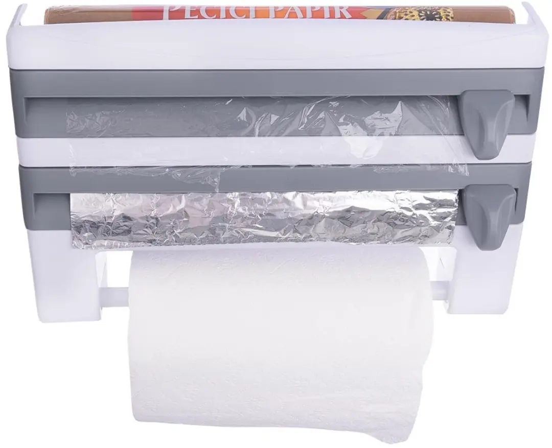 Orion Wandkeukenrolhouder Wit/Grijs - Foliedispenser