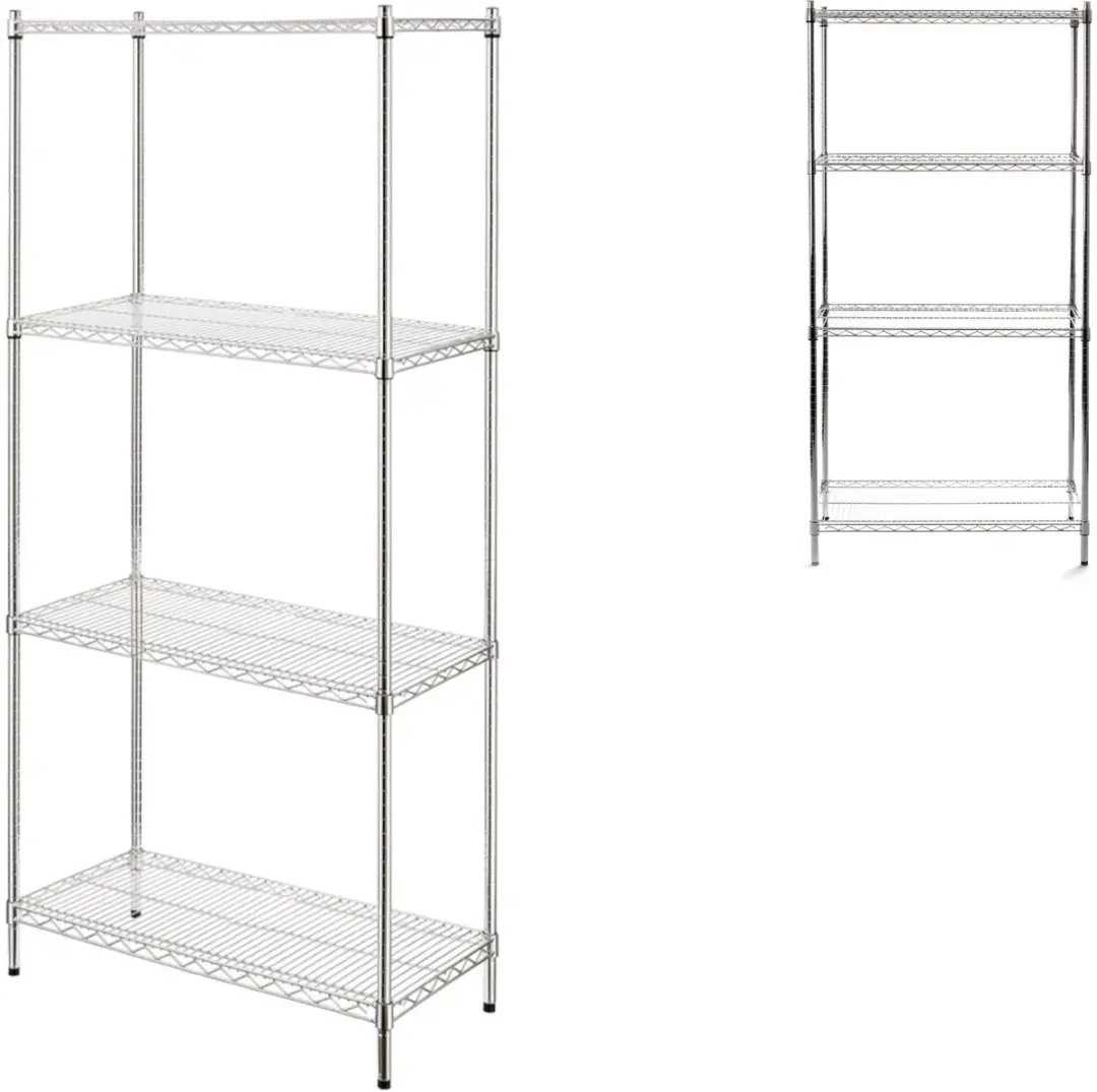 HENDI Extra Stevig Opbergrek 4-Vaks - 910x455x1830mm - RVS