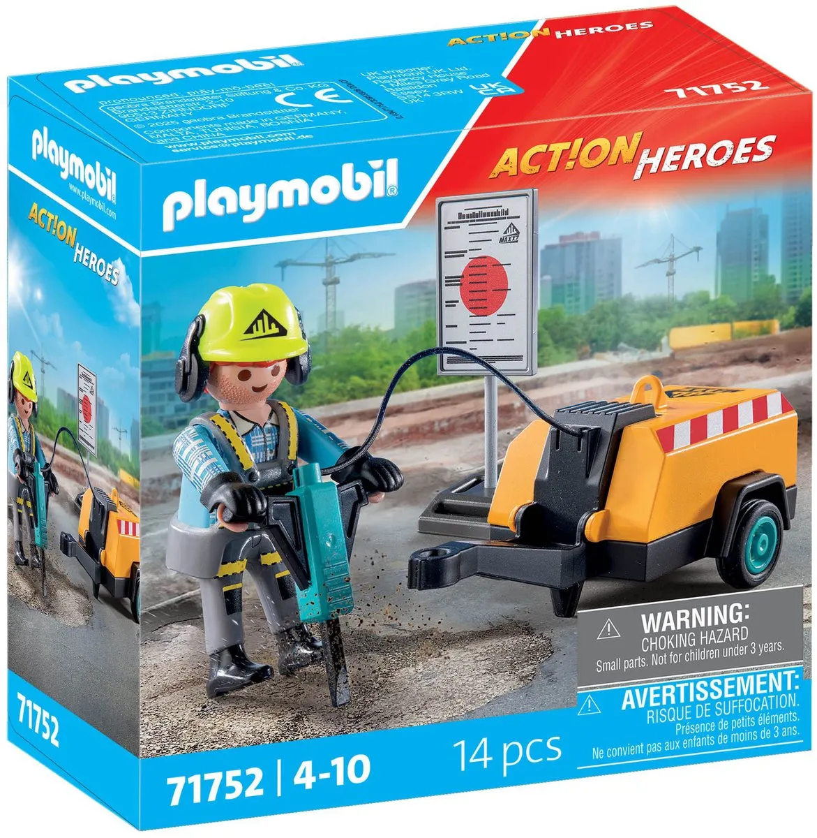 Playmobil Action Heroes Bouwvakker 71752 - Multicolor