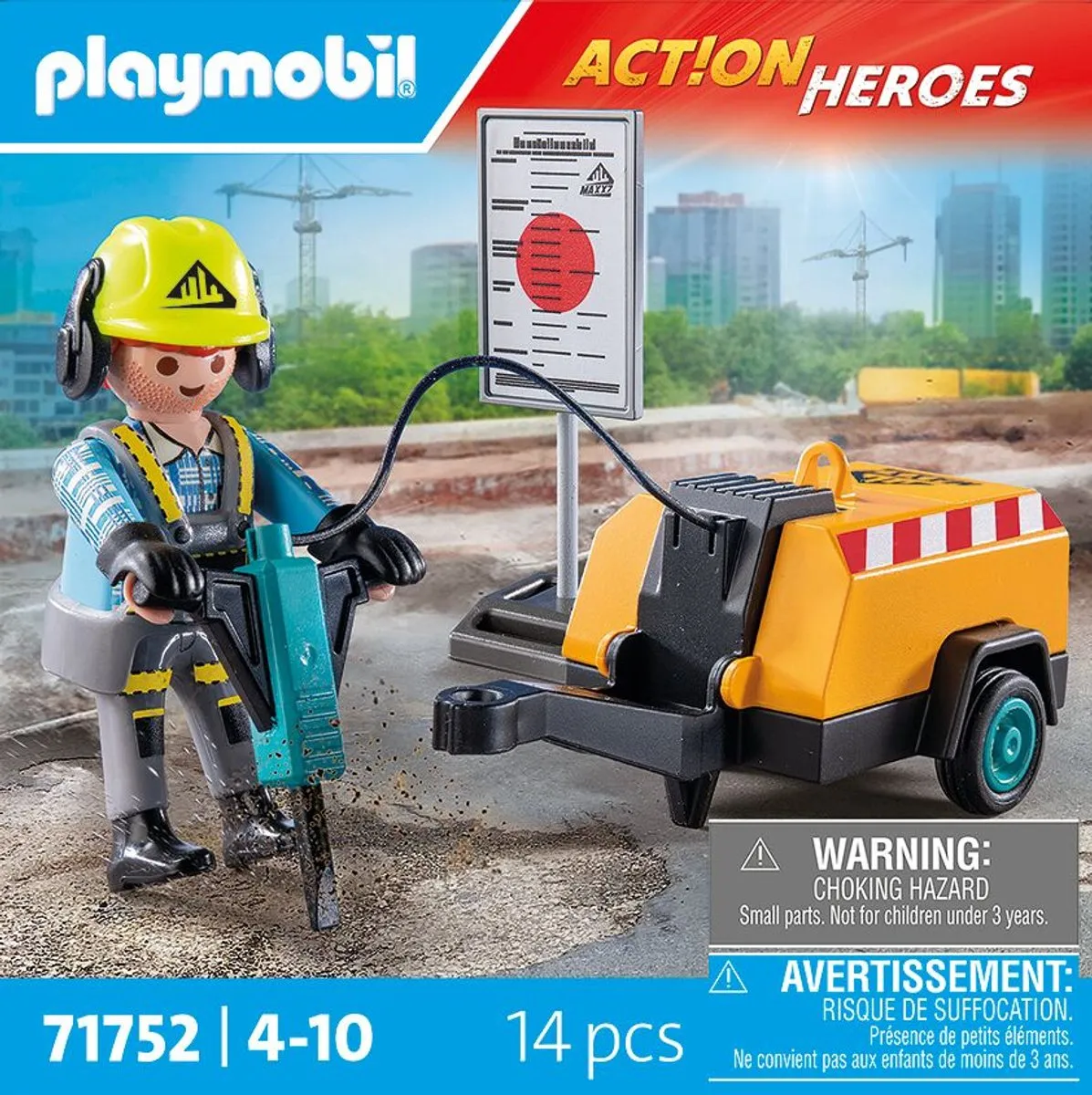 Playmobil Action Heroes Bouwvakker 71752 - Multicolor - afbeelding 6 van 6