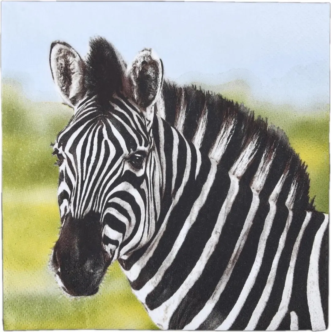 Esschert Design Lunch Servetten Zebra 33x33cm