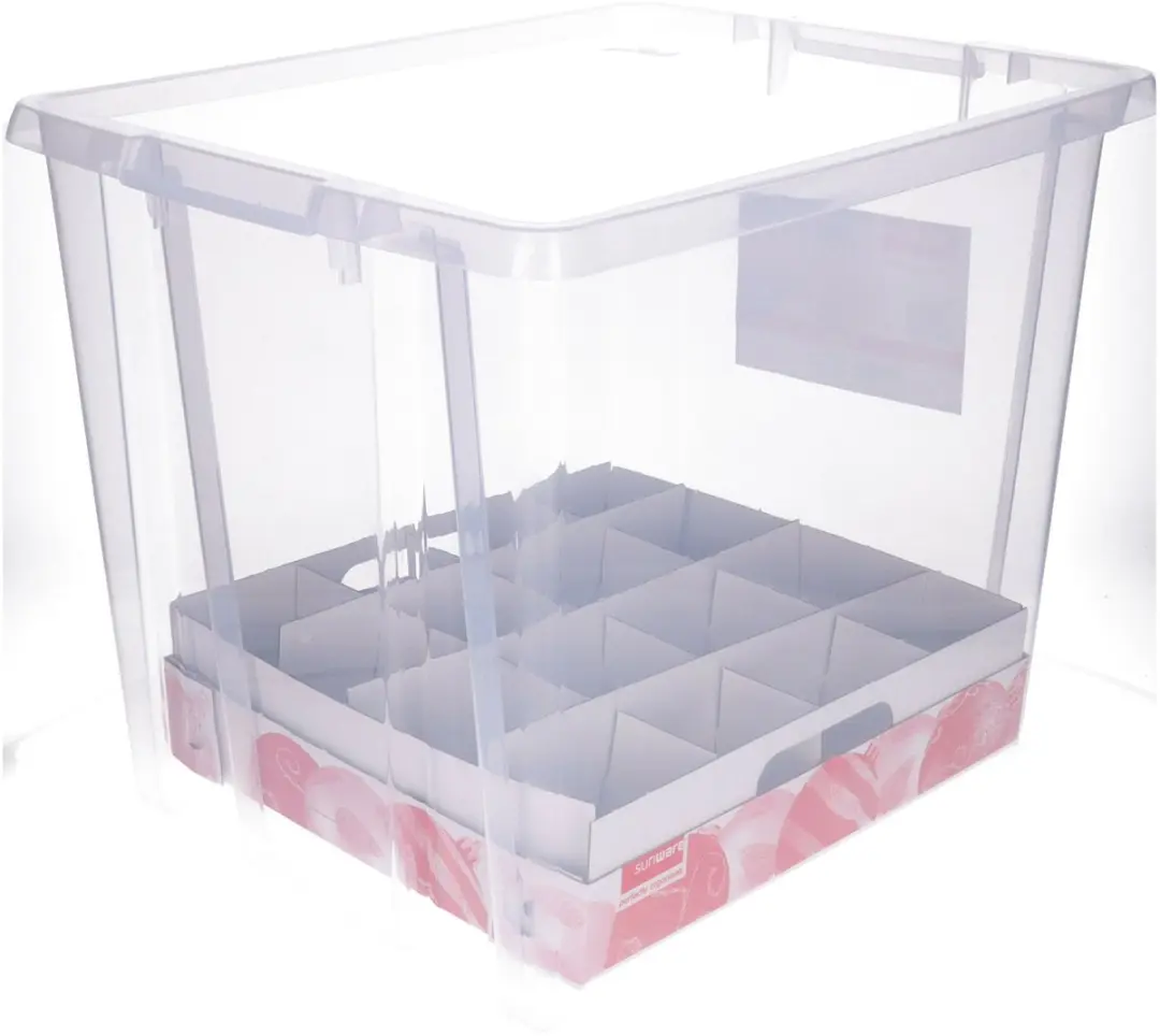 Sunware Opbergbox Kerstballen 45L - 3 Stuks - Rood - afbeelding 6 van 6