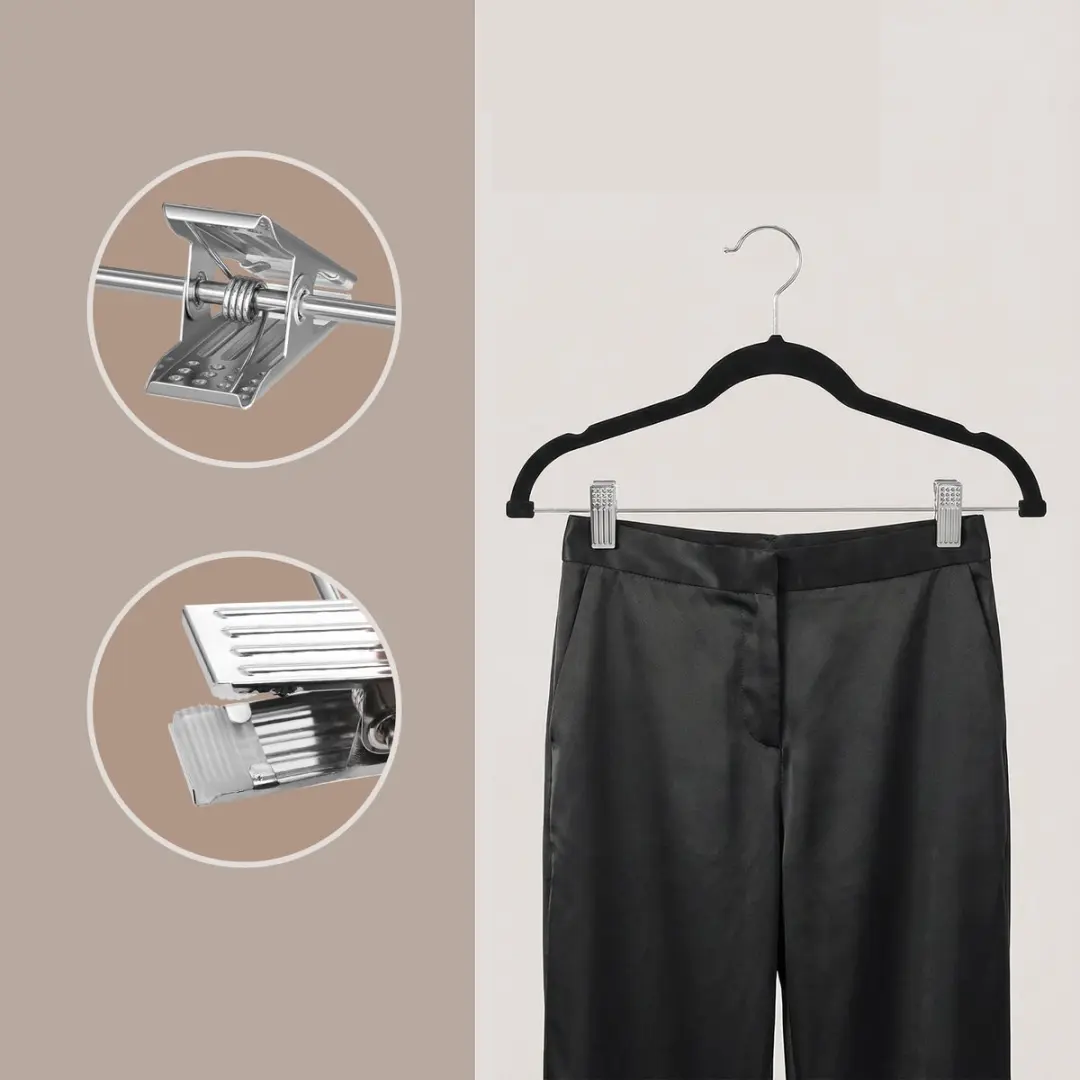 Songmics Kledinghangers Fluweel 20 Stuks - Zwart - afbeelding 6 van 6