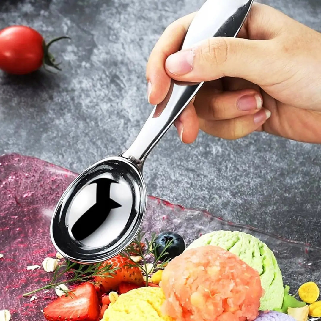 Metalen ijslepel, schep voor rijst en aardappelpuree