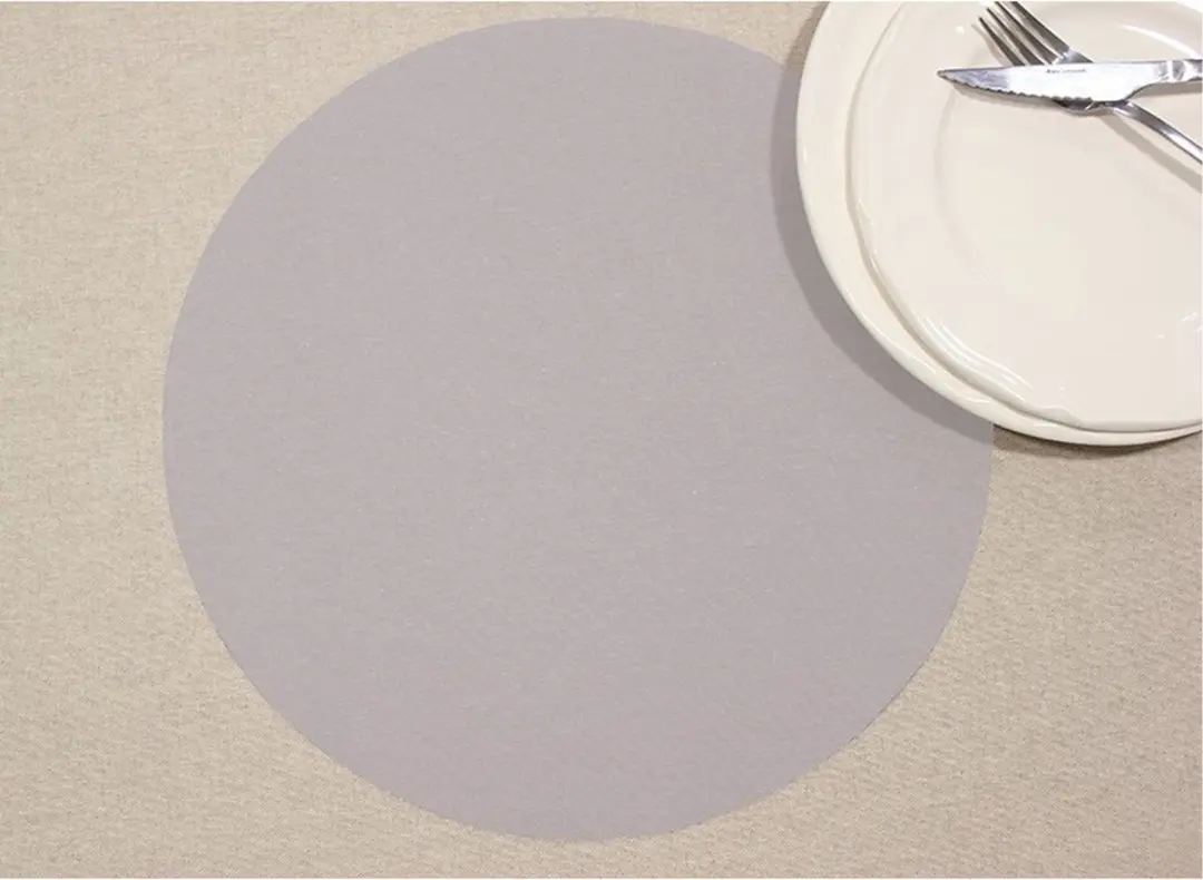 Wicotex Placemats Grijs Rond 38cm - 6 Stuks