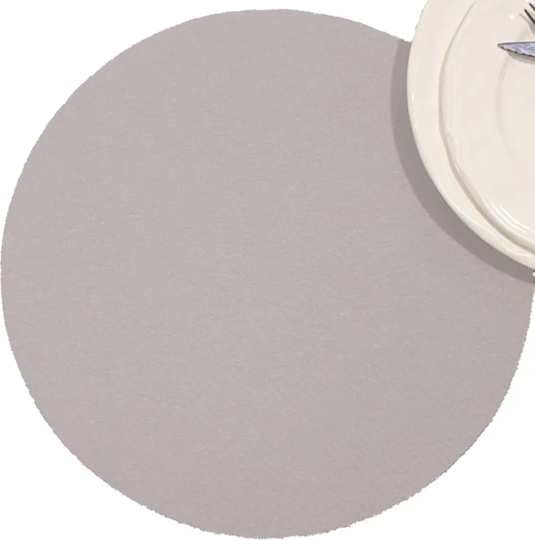 Wicotex Placemats Grijs Rond 38cm - 6 Stuks