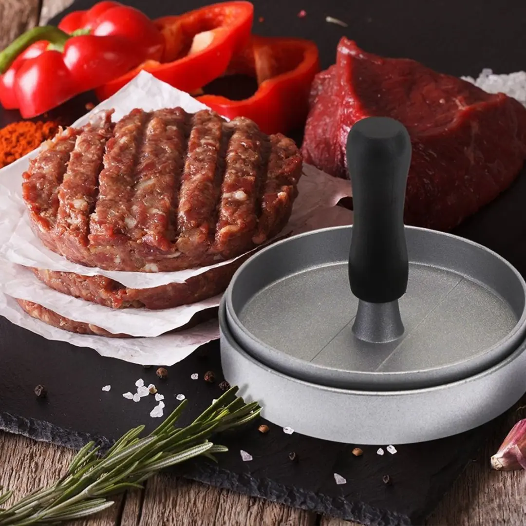Orion Hamburgerpers 11,5 cm - Zwart Handvat